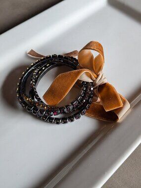 Zara Pack of Combined Elastic Rhinestone Bracelets